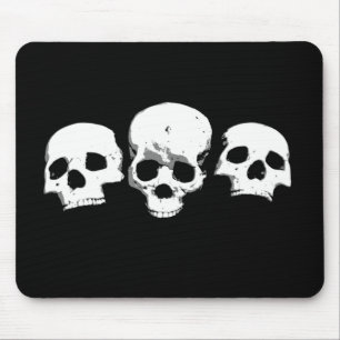 Spooky Creepy Skulls Halloween Mousepad