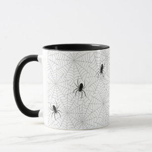 Spooky Creepy Spider Web Halloween Mug
