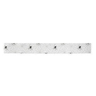Spooky Creepy Spider Web Halloween Satin Ribbon