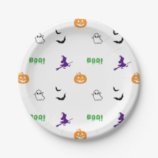 Spooky Crew Halloween Party Paper Plates