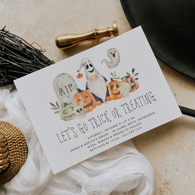 Spooky Crew Kids Halloween Trick or Treating Party Invitation (Creator Uploaded)