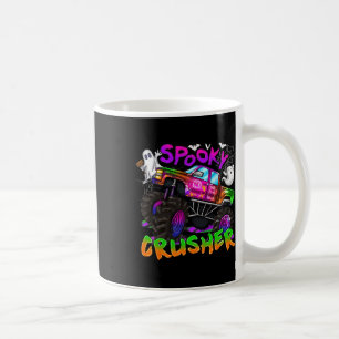 Spooky Crusher Monster Truck Ghost Spooky Season H Coffee Mug
