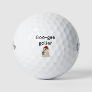Spooky Cute Adorable Ghost Red Beanie Halloween Golf Balls