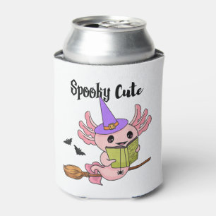 Spooky Cute Axolotl Halloween Can Cooler