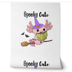 Spooky Cute Axolotl Halloween Wallpaper