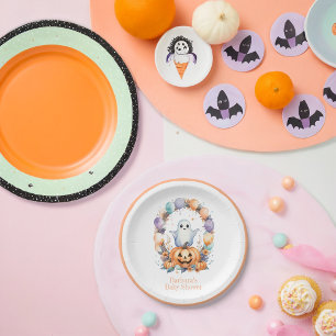 Spooky Cute Baby Shower Paper Plate