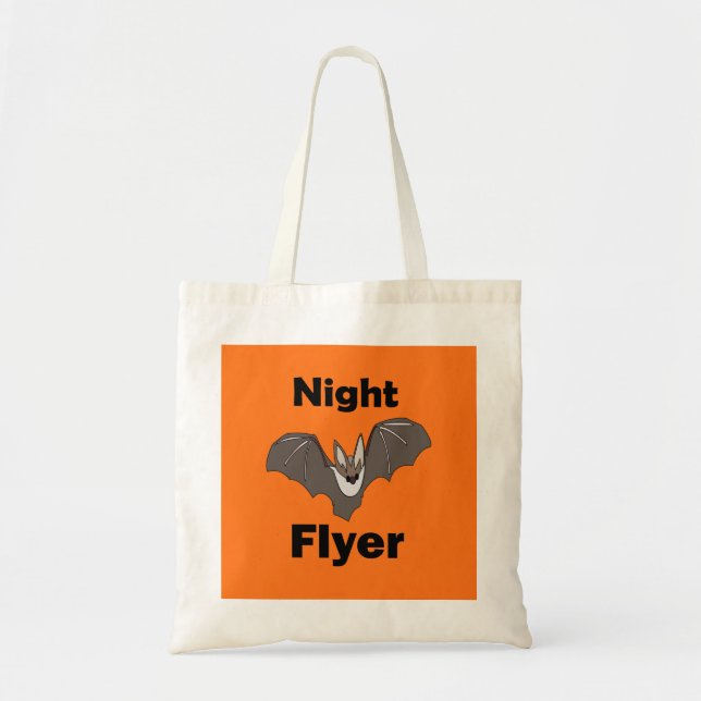 Spooky Cute Bat Night Flyer  Tote Bag (Front)