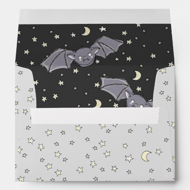 Spooky Cute Bats Halloween Envelopes (Back (Bottom))