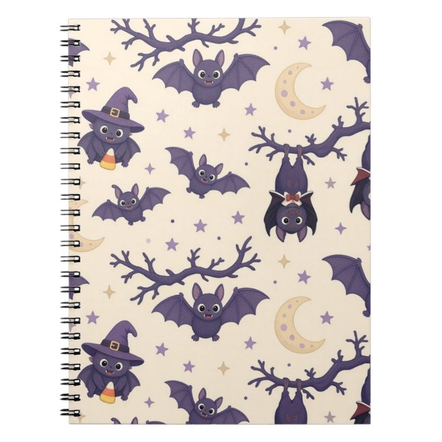 Spooky Cute Bats Notebook (Front)