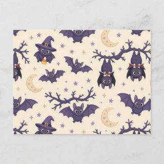 Spooky Cute Bats Postcard