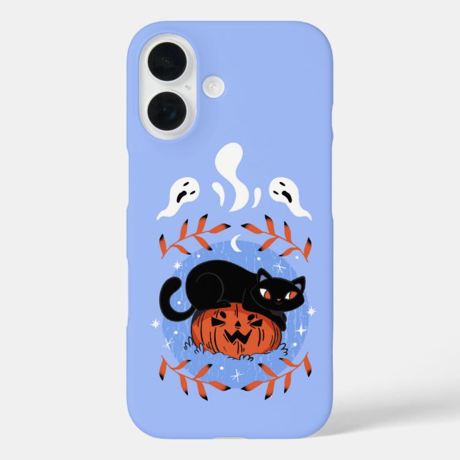 Spooky Cute Black Cat Halloween Case-Mate iPhone Case (Back)
