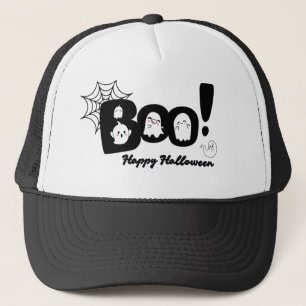 Spooky Cute "Boo!" Halloween Ghost Cap