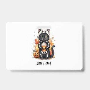 Spooky Cute Cat Halloween ID Badge