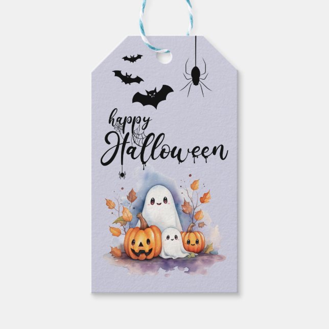 Spooky Cute Customisable Halloween Gift Tag (Front)