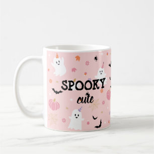 Spooky Cute Dusty Pink Ghost Halloween Coffee Mug