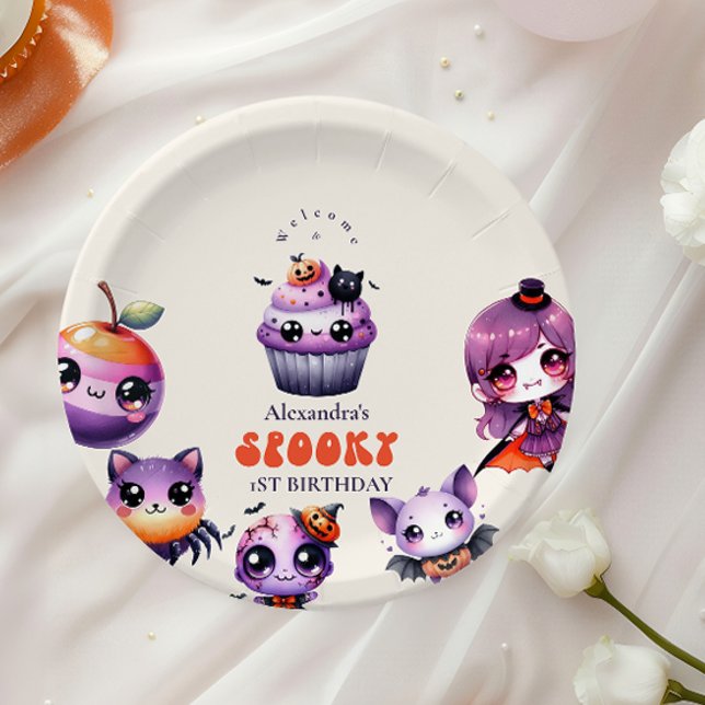 Spooky Cute First Birthday  Paper Plate (Creator Uploaded)