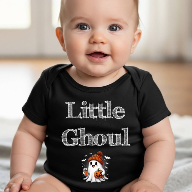 Spooky Cute Ghost and Pumpkin Halloween Baby Bodysuit (Creator Uploaded)