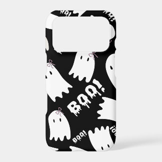 Spooky Cute Ghost Bows Pattern iPhone 17 Pro Case
