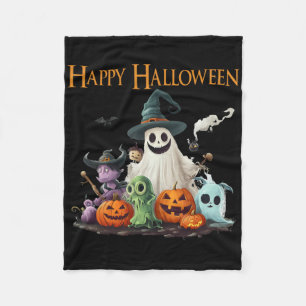 Spooky Cute Ghost Halloween Costume Happy Hallowee Fleece Blanket