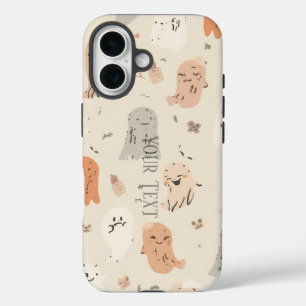 Spooky Cute Ghost Halloween Custom iPhone 16 Cases
