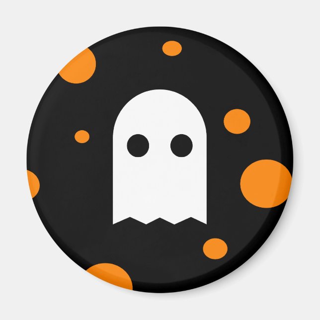 Spooky Cute Ghost Halloween Fridge Magnet (Front)