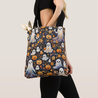 Spooky Cute Ghost Halloween Tote Bag