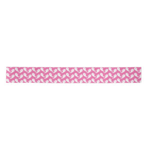 Spooky Cute Ghost Pattern Pink Halloween Ribbon Satin Ribbon