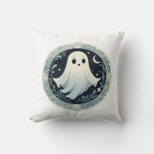 Spooky Cute Ghost Throw Pillow
