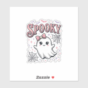 Spooky Cute Ghost Vintage Halloween Shirt Design_1