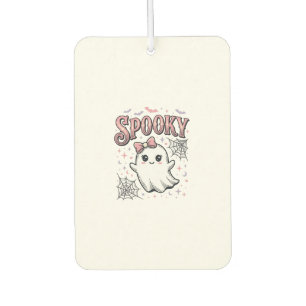 Spooky Cute Ghost Vintage Halloween Shirt Design_1 Car Air Freshener