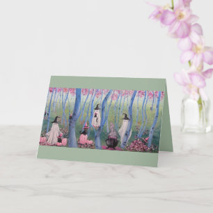 Spooky Cute Ghosts and Black Cats  Card