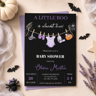 Spooky Cute Halloween Baby Shower for Girl Invitation