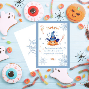 Spooky Cute Halloween Birthday Boy Thank You Card