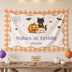 Spooky Cute Halloween Birthday Party Banner