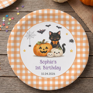 Spooky Cute Halloween Birthday Party Paper Plates