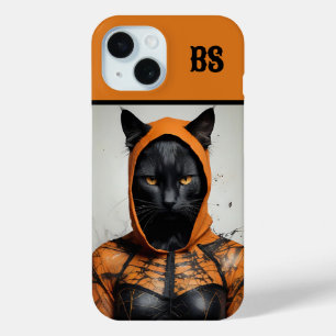 Spooky cute Halloween cat in Disguise iPhone 15 Case