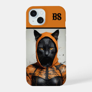 Spooky cute Halloween cat in Disguise iPhone 15 Case