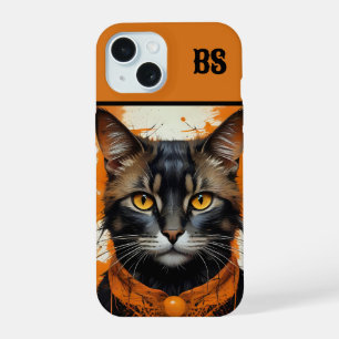 Spooky cute Halloween cat in Disguise iPhone 15 Case