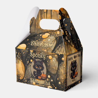 Spooky Cute Halloween Cat Personalized Favour Box