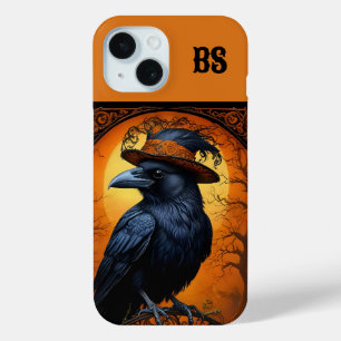 Spooky cute Halloween crow in Disguise iPhone 15 Case