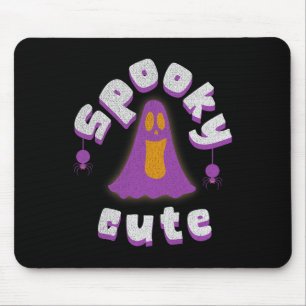 Spooky Cute Halloween Ghost Girls Men's Womens Tee Mouse Pad