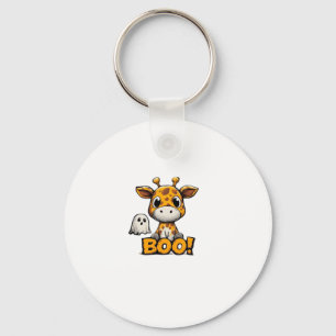 Spooky Cute Halloween Giraffe Ghost Gifts Classic Key Ring