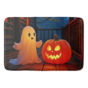 Spooky Cute Halloween Glow Design Bath Mat