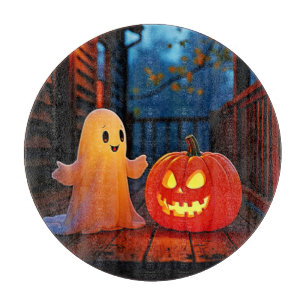 Spooky Cute Halloween Glow Design Cutting Board
