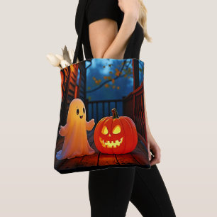 Spooky Cute Halloween Glow Design Tote Bag
