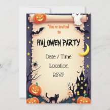 Spooky Cute Halloween Party Invitation
