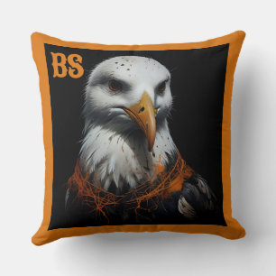 Spooky cute Halloween seagull in Disguise Cushion