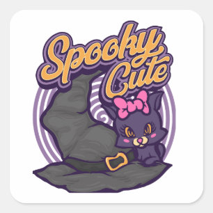Spooky Cute Halloween Square Sticker