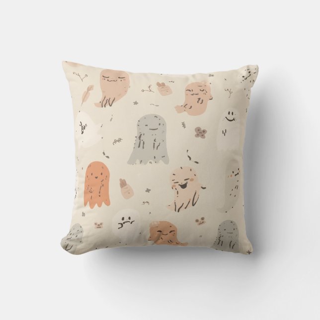 Spooky Cute Halloween Throw Pillow. Cushion (Front)