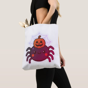 Spooky Cute Kawaii Halloween Spider Tote Bag